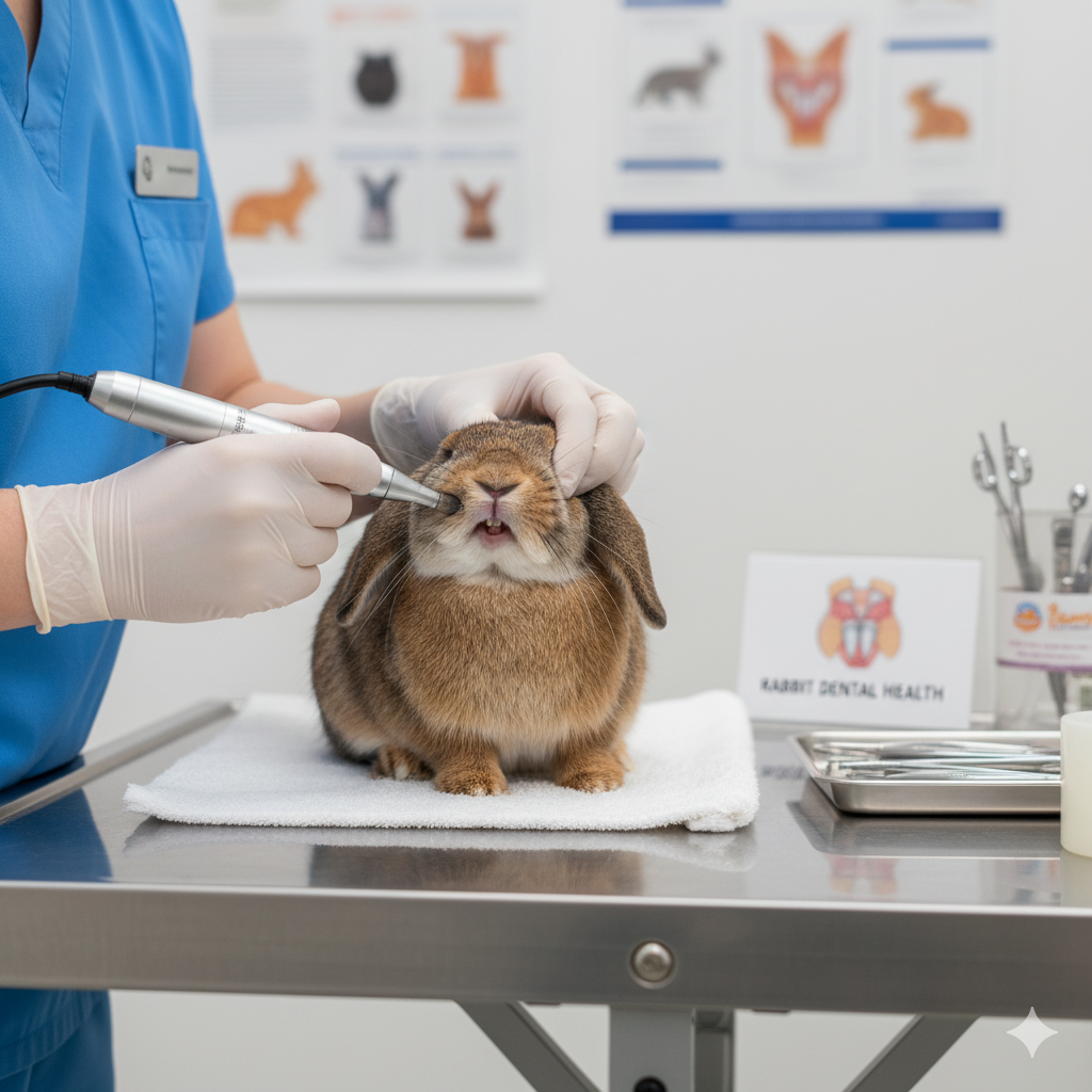 Tavşanlarda diş problemleri – Sürekli uzayan dişlerin törpülenmesi ve diş bakımının önemi