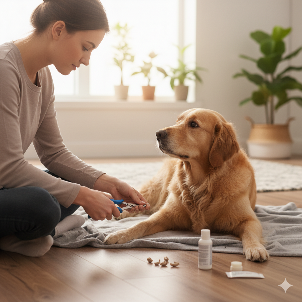 Köpeklerde tırnak kesimi ve pati bakımı – Evde güvenli tırnak kesme yöntemleri